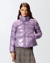 Abrigo gabán acolchado de nailon cristal - | Pinko