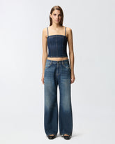 Jeans wide leg in denim soft - | Pinko