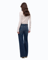 Wide-leg soft denim jeans - Blue | Pinko