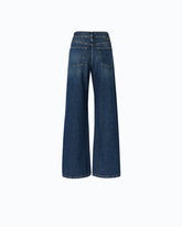 Wide-leg soft denim jeans - Blue | Pinko