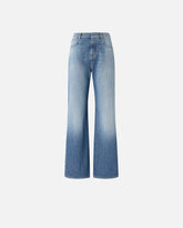 Wide-leg jeans with fading - | Pinko