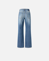 Wide-leg jeans with fading - | Pinko