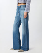 Wide-leg jeans with fading - | Pinko