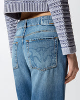 Wide-leg jeans with fading - | Pinko