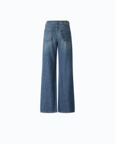 Wide-leg jeans with lace trim - | Pinko
