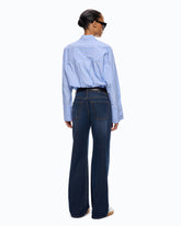 Wide-leg jeans with pressed creases - | Pinko