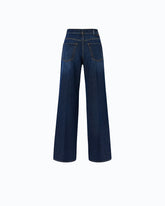 Wide-leg jeans with pressed creases - | Pinko