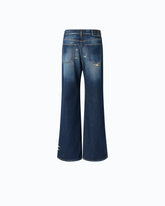 Wide-leg jeans with rips - | Pinko