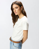 T-shirt with PINKO logo embroidery - | Pinko