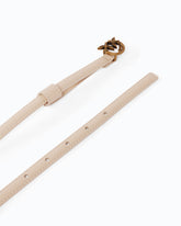 Cintura sottile fibbia Love Birds 1cm - Beige | Pinko