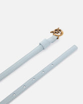 Cintura sottile fibbia Love Birds 1cm - Azzurro | Pinko