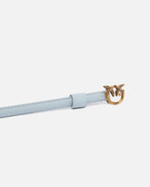 Cintura sottile fibbia Love Birds 1cm - Azzurro | Pinko