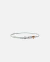Cintura sottile fibbia Love Birds 1cm - Bianco Crema | Pinko