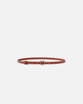 Cintura sottile fibbia Love Birds 1cm - Marrone chiaro | Pinko
