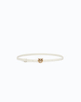 Cintura sottile fibbia Love Birds 1cm - Bianco | Pinko
