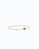 Cintura sottile fibbia Love Birds 1cm - Bianco | Pinko