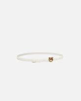 Fine ceinture avec boucle Love Birds 1 cm - Blanc | Pinko
