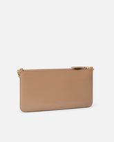 Horizontal Flat Bag in pelle - Beige | Pinko
