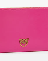 Horizontal Flat Bag in pelle - Pink Pinko | Pinko