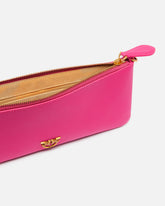 Horizontal Flat Bag in pelle - Pink Pinko | Pinko