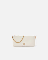 Horizontal Flat Bag aus Leder - Weiß | Pinko