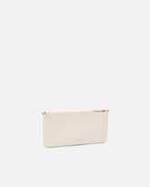 Horizontal Flat Bag ze skóry - Biały | Pinko