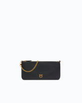 Horizontal Flat Bag aus Leder - Schwarz | Pinko