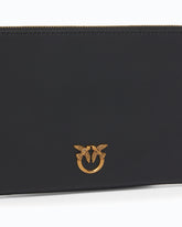 Horizontal Flat Bag aus Leder - Schwarz | Pinko