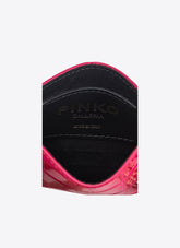 Porta carte in pelle stampa cocco lucido colorato PINKO Galleria - | Pinko