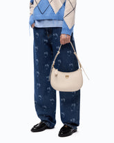 Μικρή τσάντα ώμου Love Bag Half Moon Simply - Μπεζ | Pinko