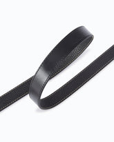 Tumbled leather belt with Love Birds detail, 2.5 cm - Black | Pinko