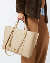 MAXI BORSA SHOPPER IN PELLE BOTTALATA - | Pinko