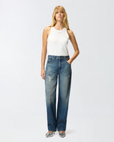 Jeans balloon con gamba extracurva - | Pinko