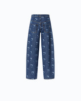 Jeans with all-over Love Birds logo - | Pinko