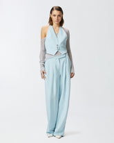 Pantaloni larghi eleganti con pinces - | Pinko