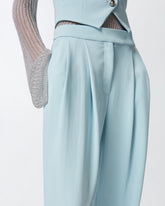 Pantaloni larghi eleganti con pinces - | Pinko