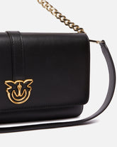 Borsetta a spalla in pelle con catena e scomparti PINKO Galleria - | Pinko