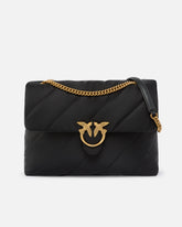 Duża pikowana torebka Love Bag z tkaniny z recyklingu - | Pinko