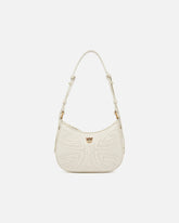 Borsa a spalla Baby Half Moon con ricamo in rafia - | Pinko