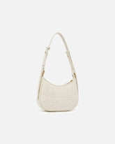 Borsa a spalla Baby Half Moon con ricamo in rafia - | Pinko