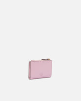 Small smooth leather wallet with logo - | Pinko