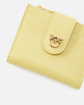 Portafoglio piccolo in pelle liscia con logo - | Pinko