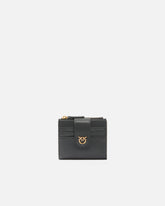 Portafoglio piccolo in pelle liscia con logo - | Pinko