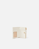 Compact small wallet in smooth leather with logo - | Pinko