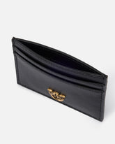 Portacarte in pelle con logo Love Birds - Nero | Pinko