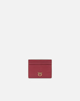 Card holder in shiny leather with logo - | Pinko