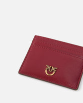 Card holder in shiny leather with logo - | Pinko