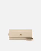 Leather purse with strap and Love Birds logo - | Pinko