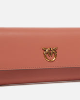 Portafoglio in pelle con tracolla e logo Love Birds - | Pinko