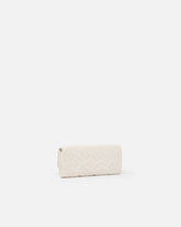 Portafoglio rettangolare in pelle Monogram con tracolla - | Pinko
